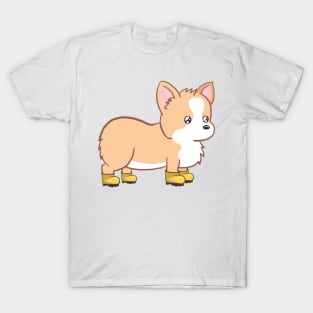 Corgi - Rubber Rain Boots T-Shirt